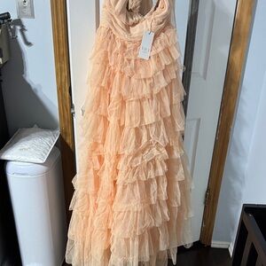 Vici Layered Peach Gown